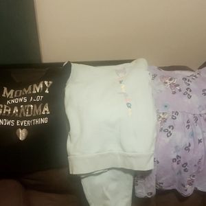 1 champion matching outfit 4t, lol dress 4t, and a tee shirt 4t.